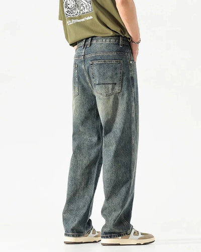 Rigid Washed Denim Jeans