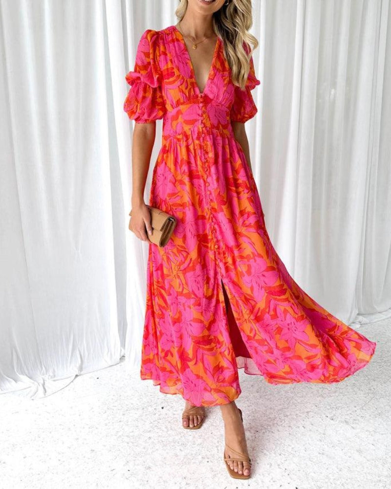 Derana ~ Rose maxi dress