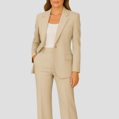 Evelyn | Women’s  Tailored Suit Set with Long Blazer