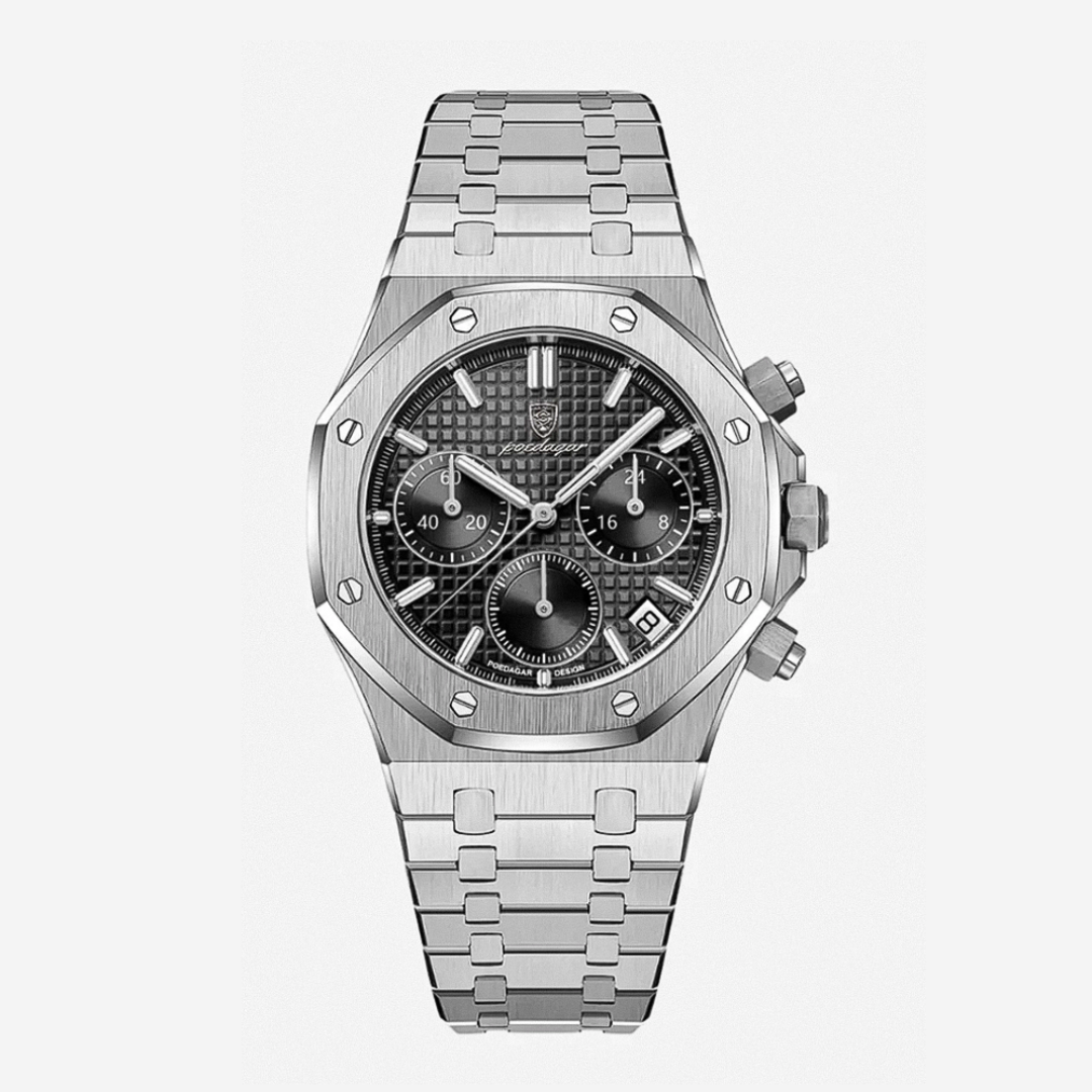 Damian | Iconic Steel Frame Bold Chronograph Design Watch
