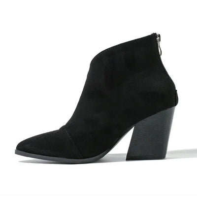 NORTHLINE STUDIO | POINTED ANKLE BOOT WITH SUEDE EFFECT
