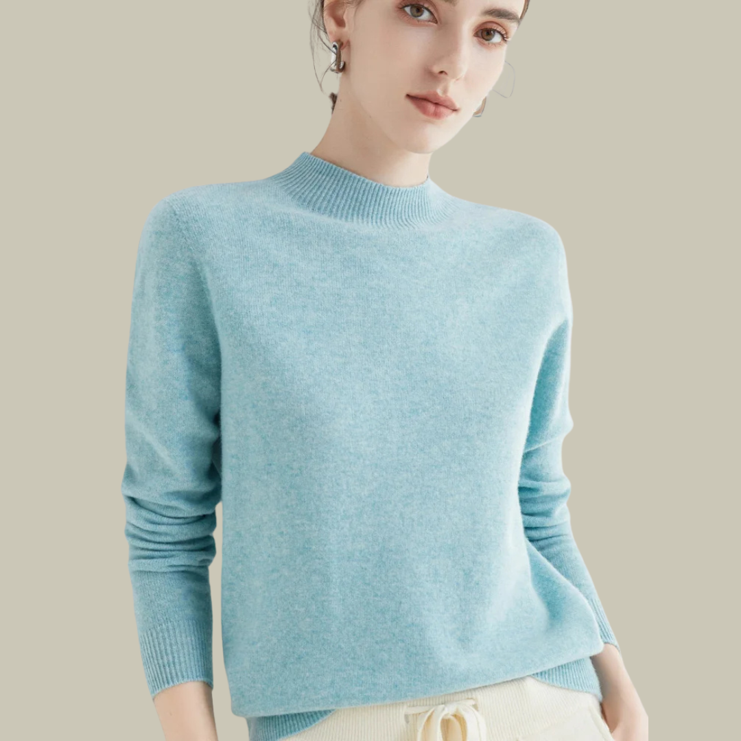 Ivy | Women’s High Neck Slim Fit Merino Wool Sweaters