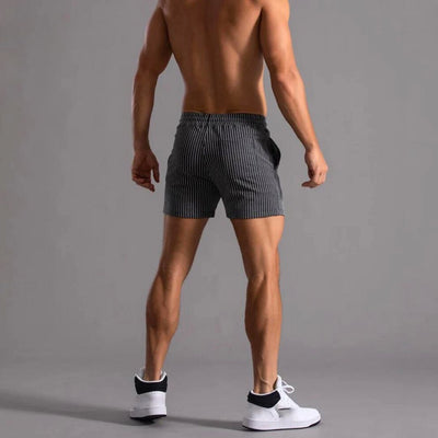 Pinstriped Athleisure Shorts