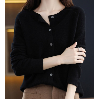 Isabella | Women’s Long Sleeve Classic Button Merino And Wool Sweaters