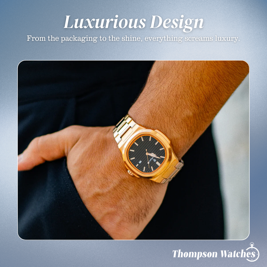 Adriel | Refined Rose Gold Finish Elegance Framed Watch