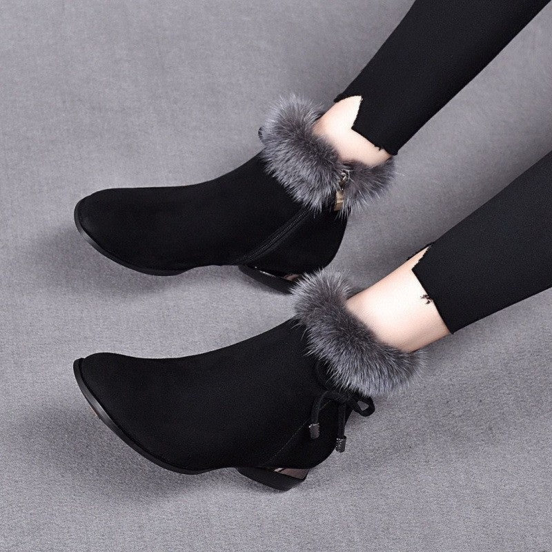 Lumi™ | Soft Leather Ankle Boots with Mid Heel for Autumn and Winter