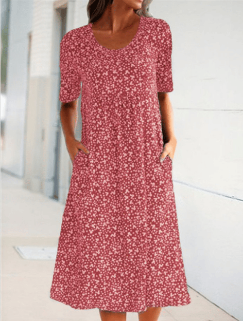 Alisha™ | Round Neck Floral Dress