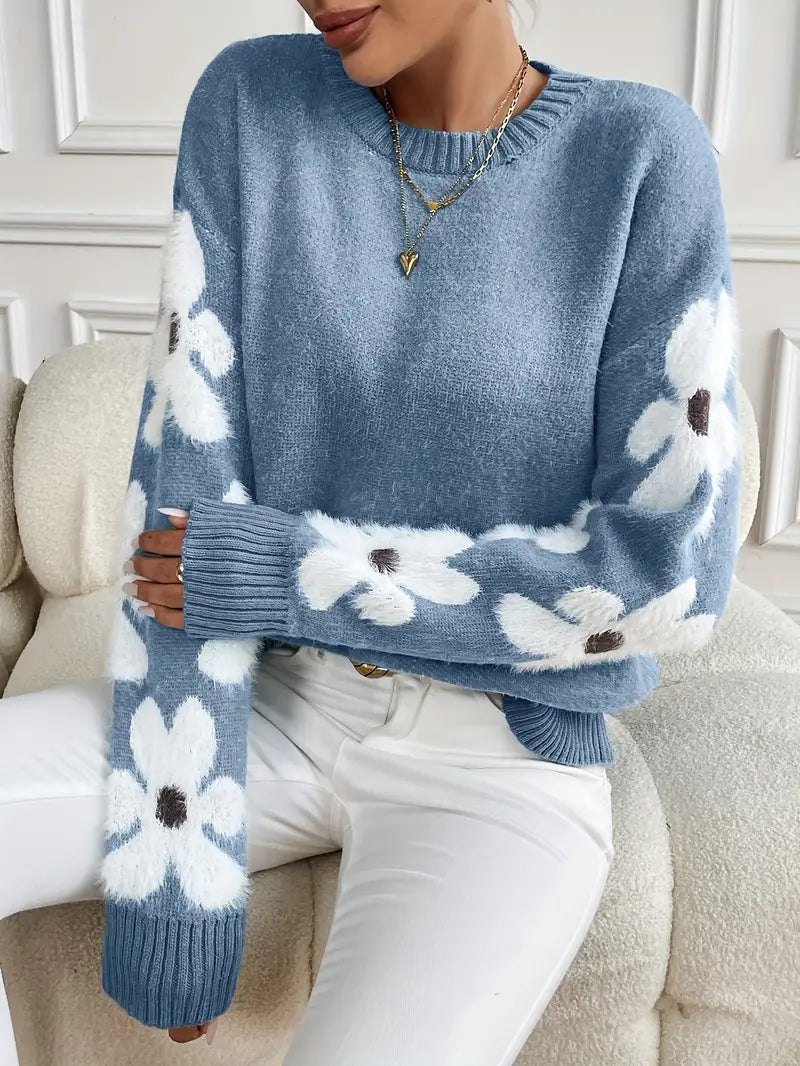 Daisy Drop Knit Sweater