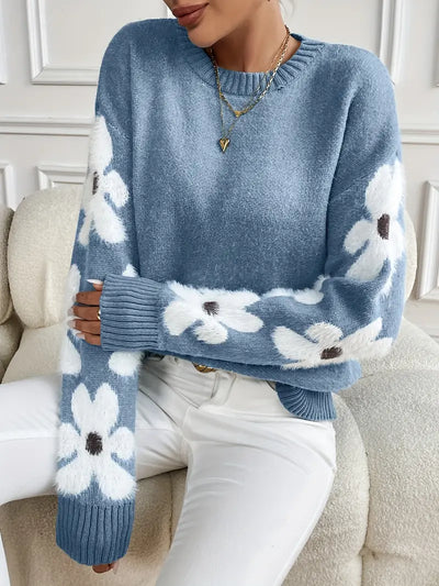 Daisy Drop Knit Sweater
