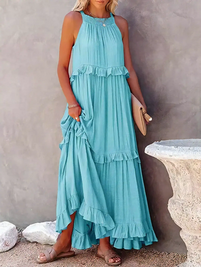 Madelyn | Boho Ruffle Maxi Dress