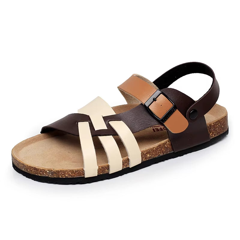 Monte Carlo Tri-Tone Woven Sandal