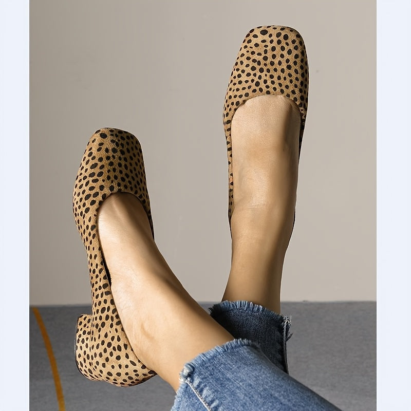Lena – Dotted Comfort Low Heels