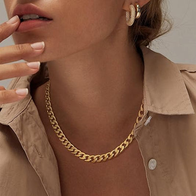 Chunky Cuban Link Necklace | Gold 18k