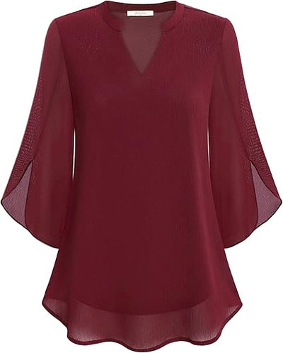 PETRA | CHIFFON A-LINE BLOUSE