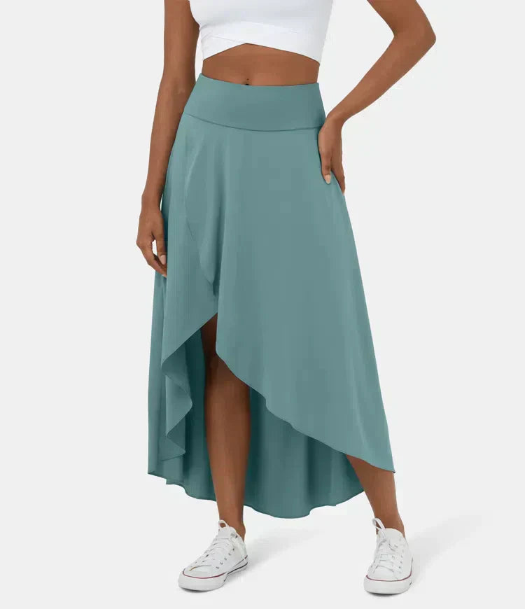 2 in 1 Quick-Drying Elegant Casual Midi Skirt with Built-In Shorts Avencea
