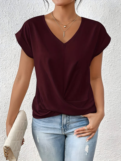 Maya | Twist Front V-Neck Top
