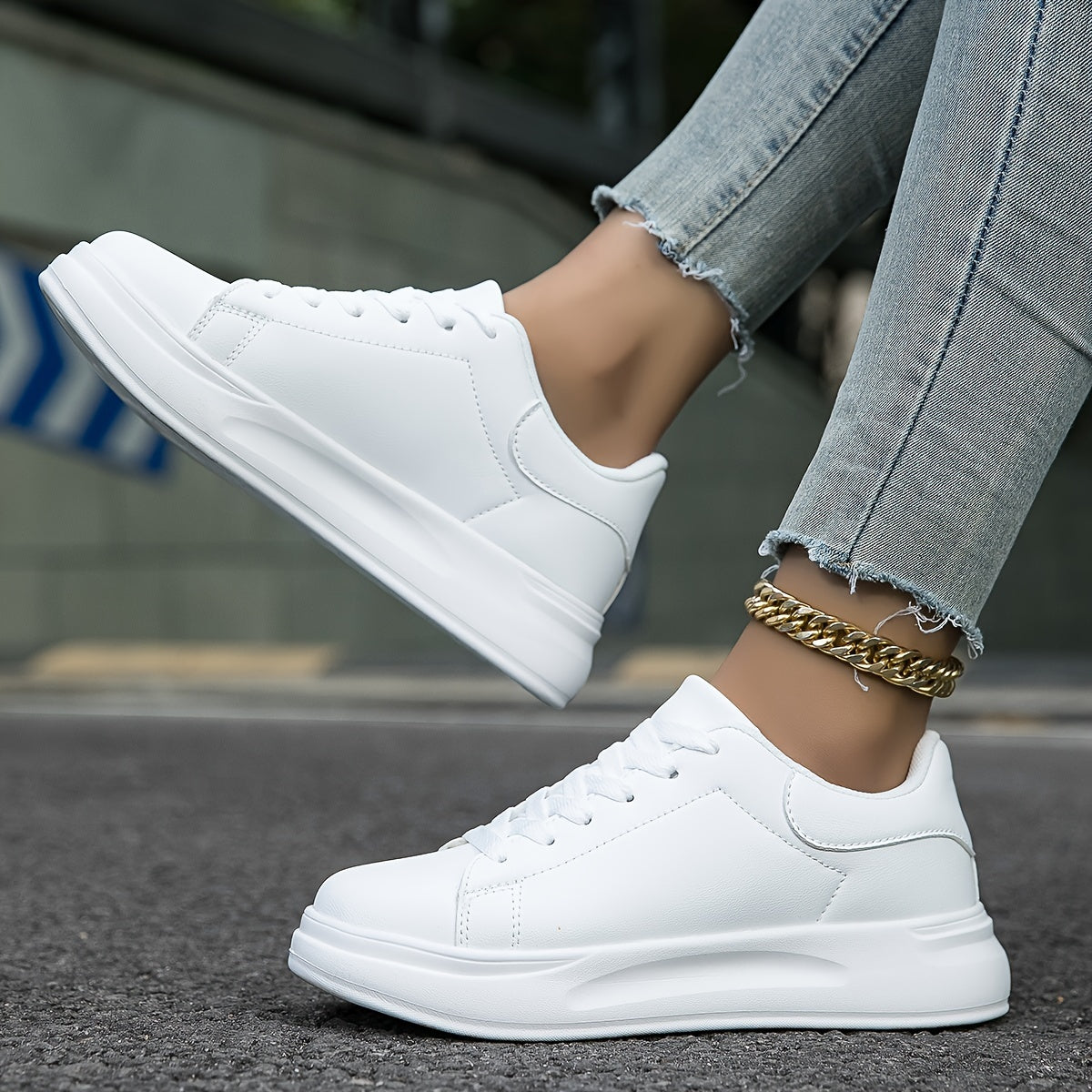 Avencea Orthopedic White Sneakers