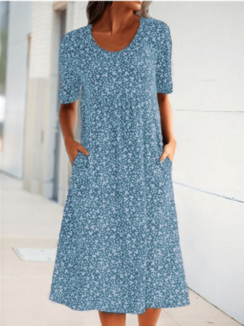Alisha™ | Round Neck Floral Dress