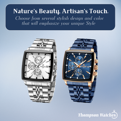 Troy | Men's Rectangular Luxury Quartz Wristwatch