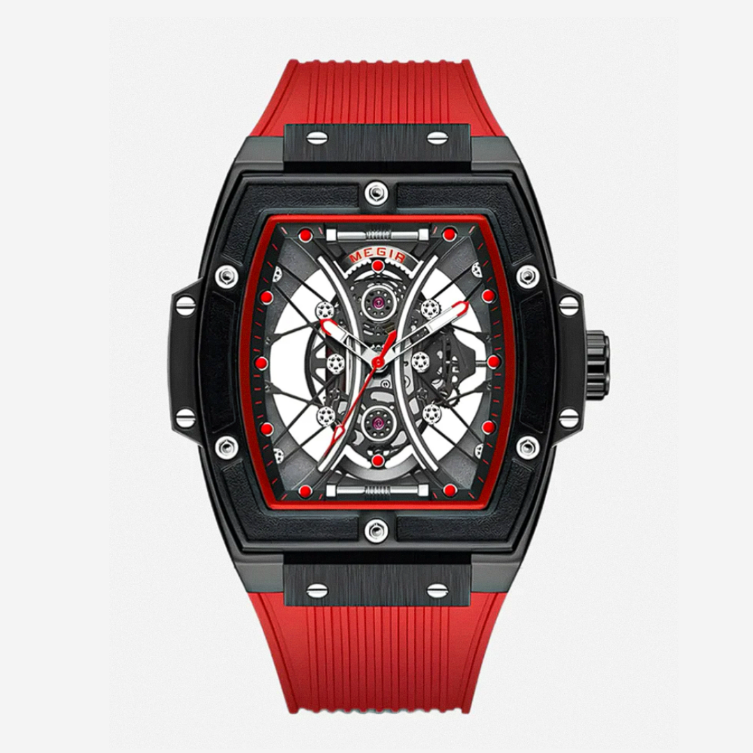 Ryker | Striking Tonneau Case Futuristic Skeleton Build Watch