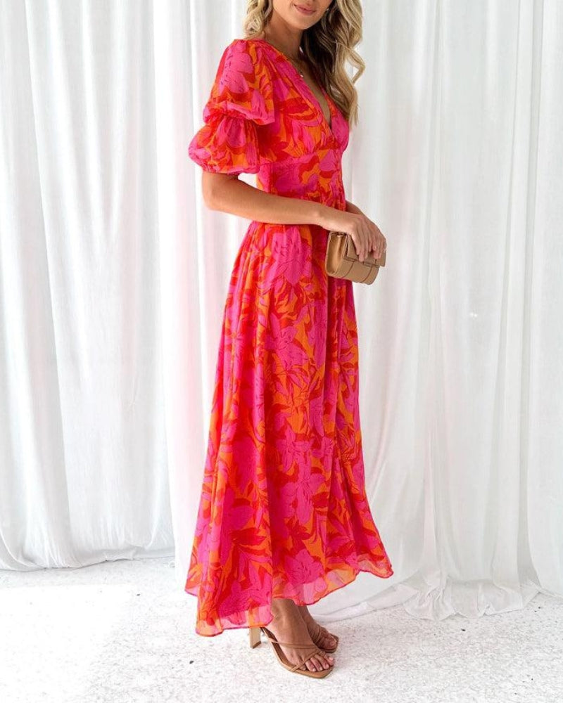 Derana ~ Rose maxi dress