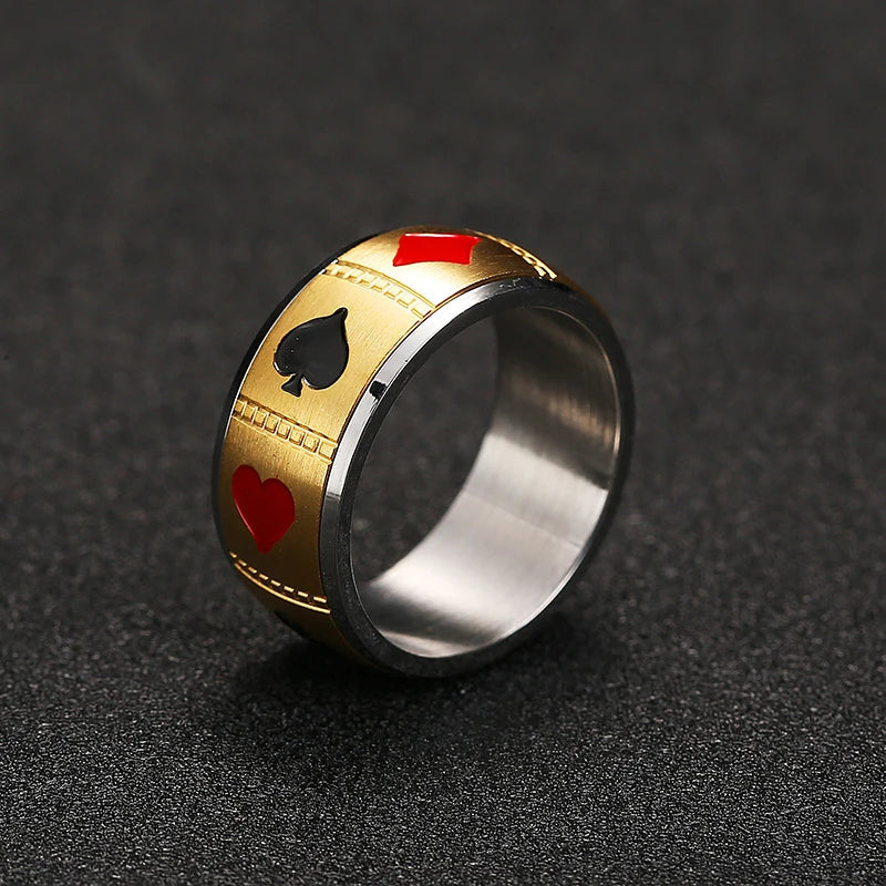 Ace of Steel Spinner Ring