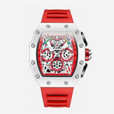 Cairo | Color-Popped Skeleton Dial Futuristic Watch