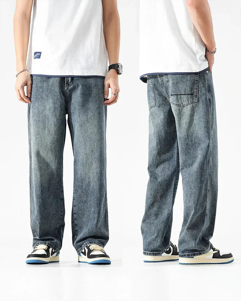 Rigid Washed Denim Jeans