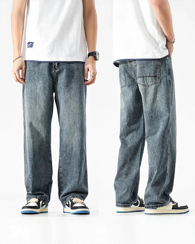 Rigid Washed Denim Jeans