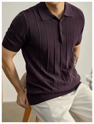 Riviera Textured Knit Polo Shirt