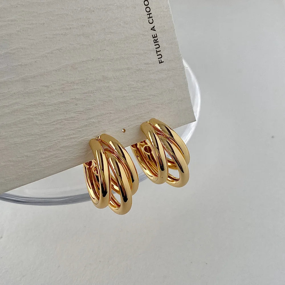 Trinova Stacked Hoop Earrings
