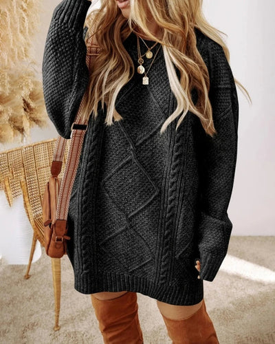 Juno Cable Knit Sweater Dress
