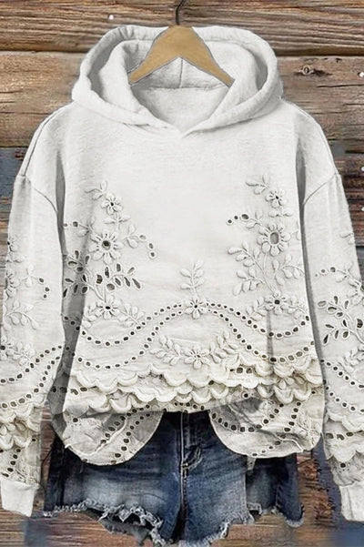 Lace Hoodie in Prato
