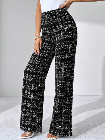 Olivia Tweed Plaid Flare Pant