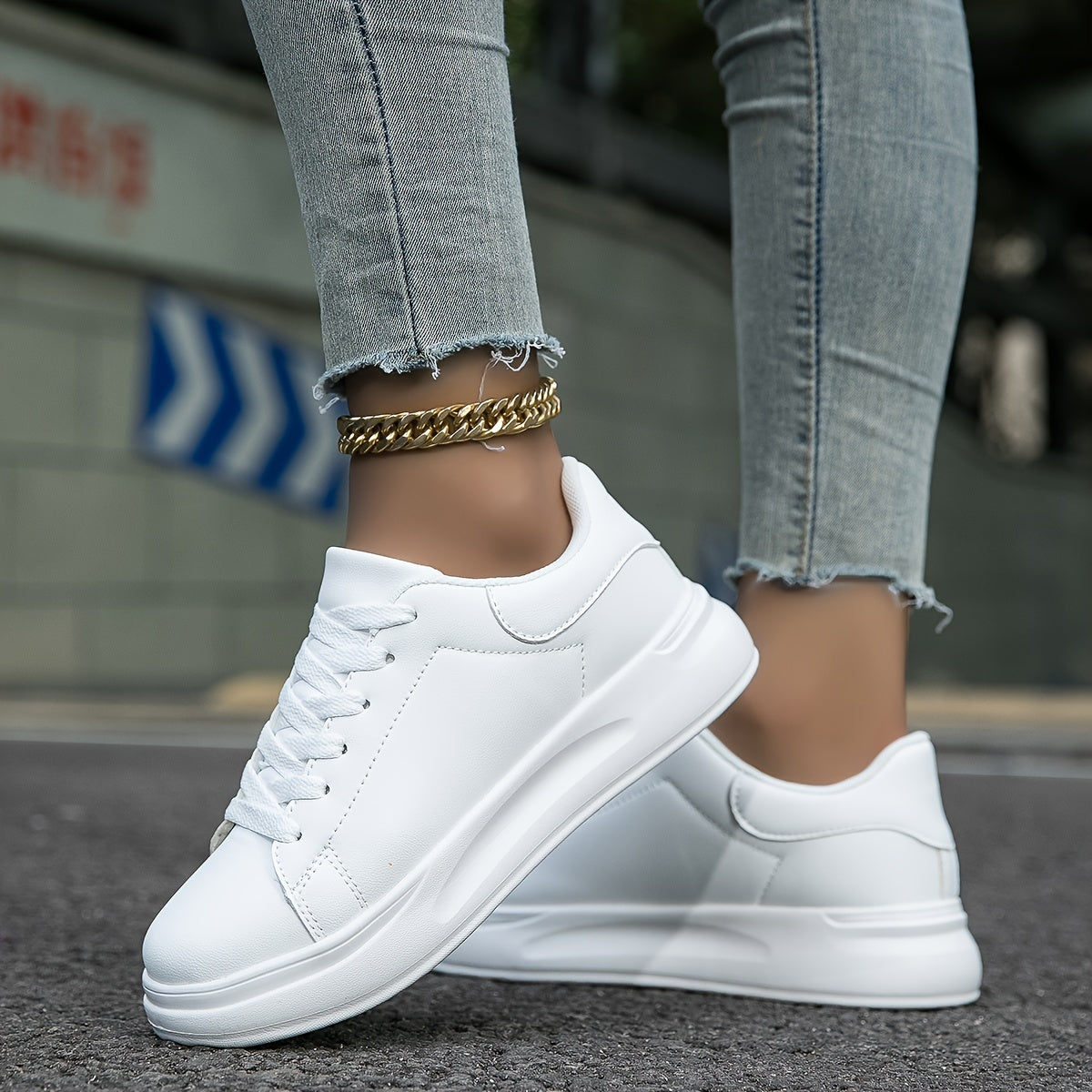 Avencea Orthopedic White Sneakers