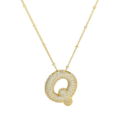 Savannah | Diamond Bubble Letter Necklace