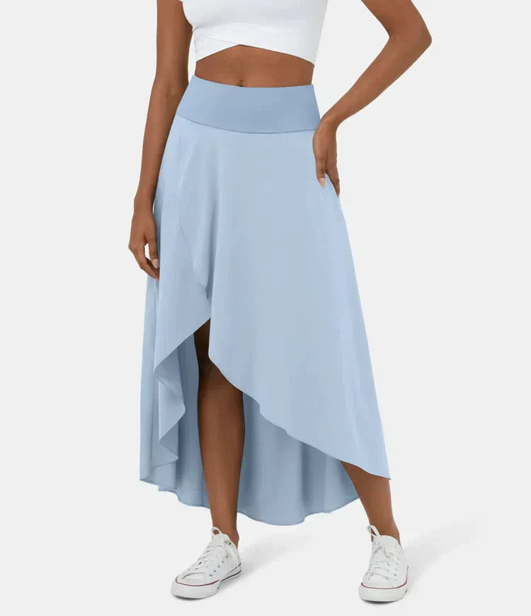 2 in 1 Quick-Drying Elegant Casual Midi Skirt with Built-In Shorts Avencea