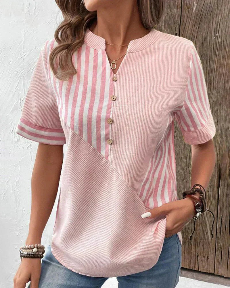 Melissa | Elegant Short Sleeve Blouse