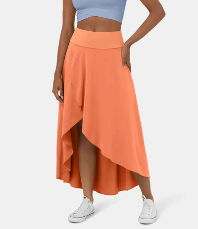 2 in 1 Quick-Drying Elegant Casual Midi Skirt with Built-In Shorts Avencea