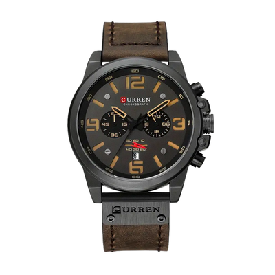 Isaac | Men's Retro Leather Wrist Watch