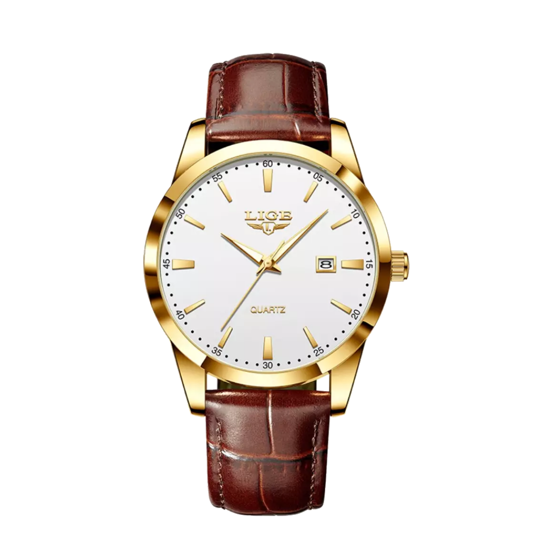 Sam | Leather Military Chronograph Watch | 40mm