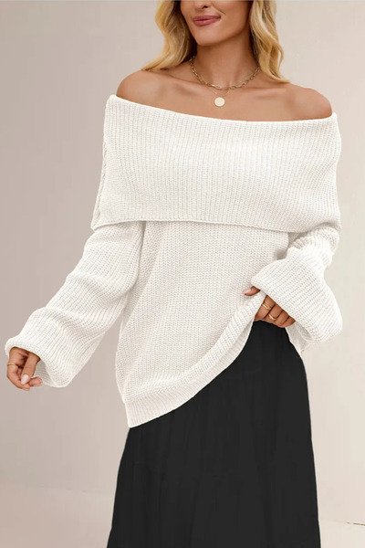 Leona Off-Shoulder Knit Pullover