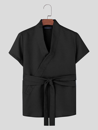 Émeric Valois Kimono-Inspired Wrap Shirt