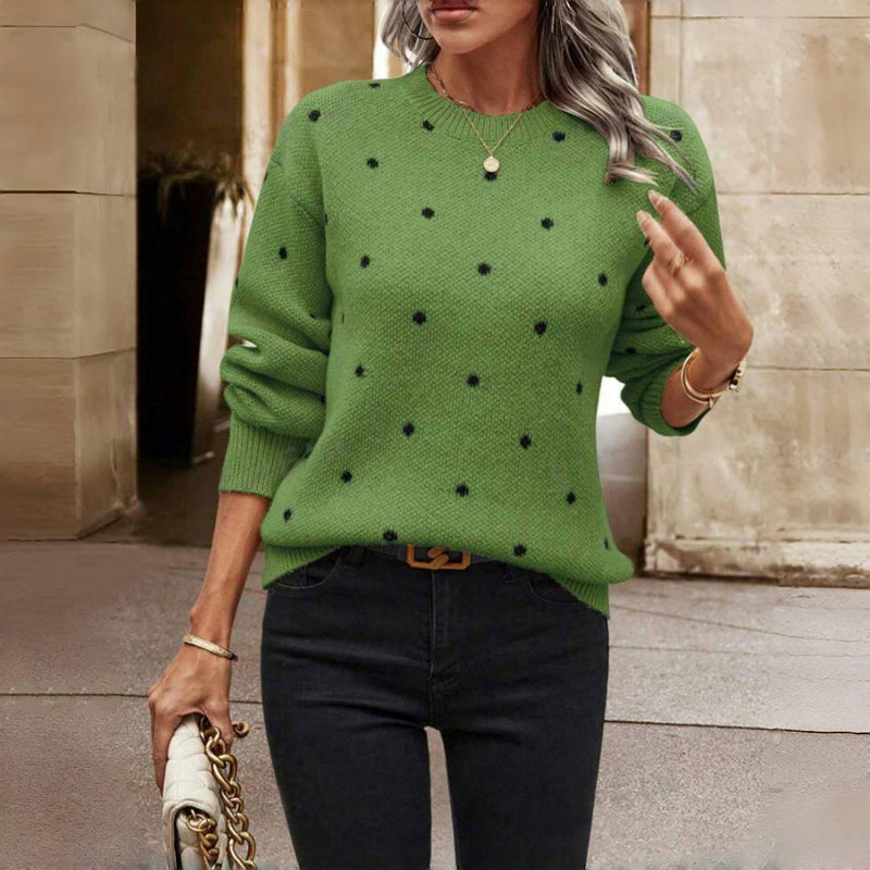 Nina™- Polka Dot Knitted Sweater