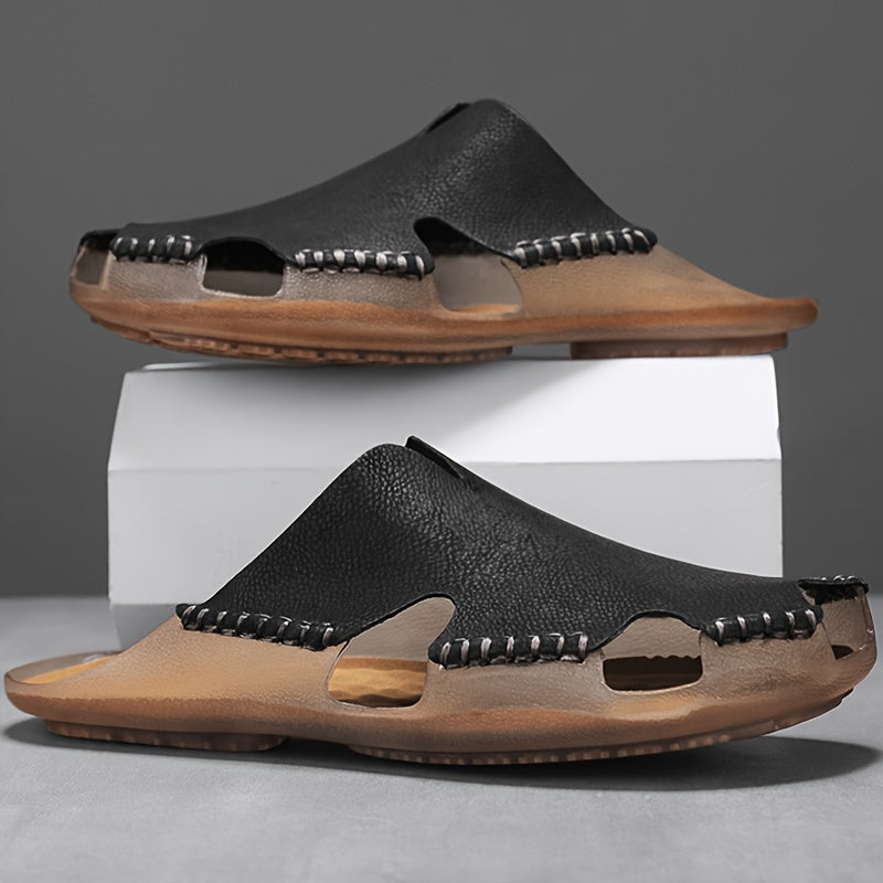 Achille Fornari Open-Toe Leather Sandals