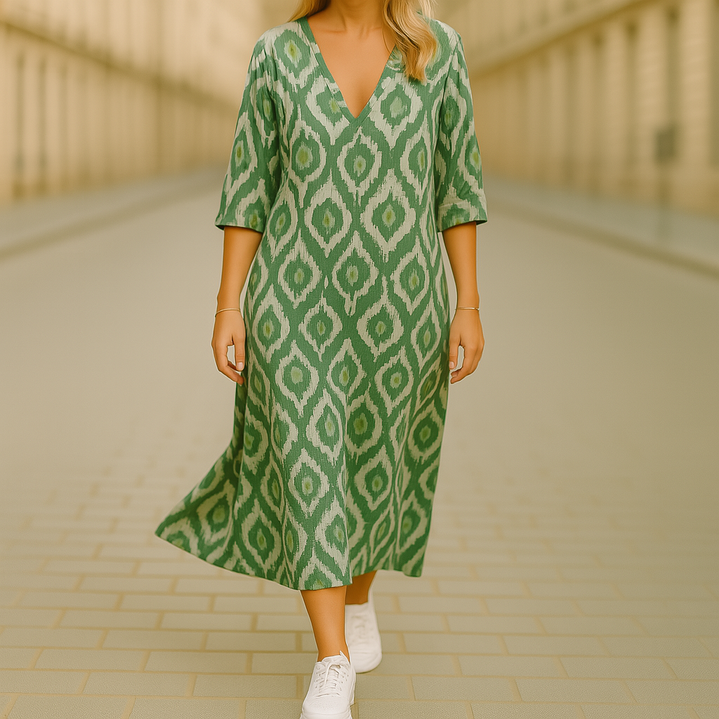 Rebecca™ | Bohemian Print Maxi Dress