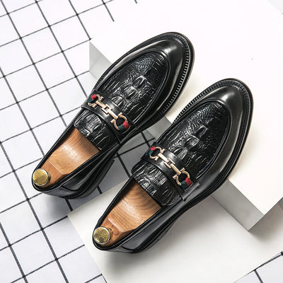 Monaco Embossed Leather Loafers