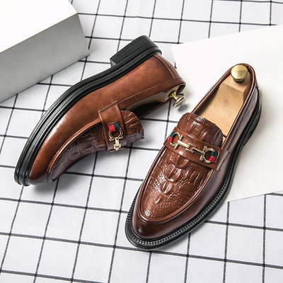 Monaco Embossed Leather Loafers