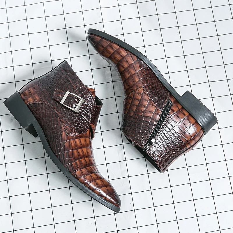 "Ambassador" Ankle Leather Boots