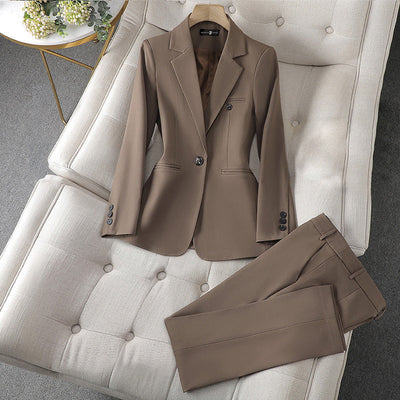 Palmer - Elegant Women’s Single-Button Long Sleeve Blazer & Pants Set
